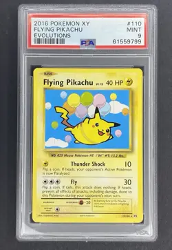 2016 Pokemon XY Evolutions Flying Pikachu 110/108 PSA 9 - Image 1