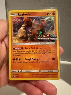 Pokemon Sun & Moon Crimson Invasion STAFF STAMP Regirock SM74 Promo NM 1010#272 - Image 3