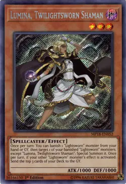 Yugioh! Lumina, Twilightsworn Shaman - MP18-EN052 - Secret Rare - 1st Edition Ne - Image 1