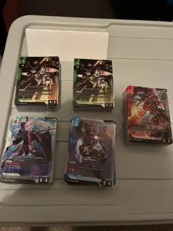 Gundam Card Game Lot Starters 1-4 With Extra WoA Starter, Promos, Sleeves - Image 1