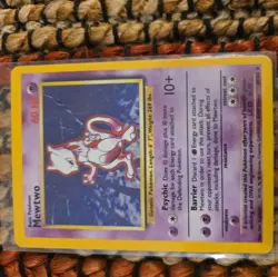Pokemon Mewtwo TCG Base Set Holo Unlimited Rare Card 10/102 - Image 3