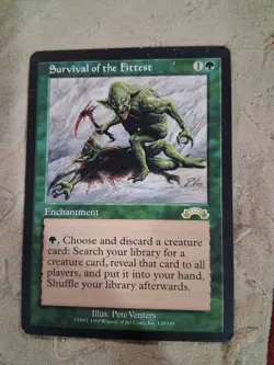 Magic the Gathering Survival of the Fittest Exodus Card Lightly Played Condition - Image 1