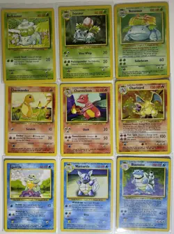 1999 Pokemon Base Set Bundle Trio Charizard Blastoise Venusaur WOTC Cards TCG - Image 1