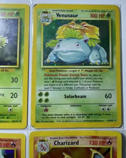 1999 Pokemon Base Set Bundle Trio Charizard Blastoise Venusaur WOTC Cards TCG - Image 4