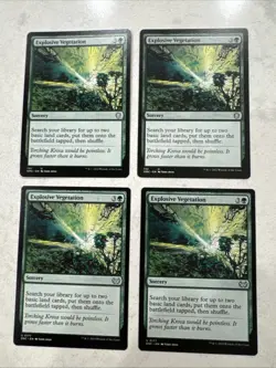 Magic the Gathering MTG Explosive Vegetation Play Set Of 4 Cards - Image 1