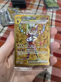 Pokemon TCG Cinderace EX 163 Scarlet & Violet Promo Holo Card Sealed - Image 1