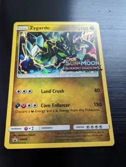 Zygarde SM48 Promo Holo Pokemon Card Burning Shadows Prerelease Pokemon TCG NM - Image 3