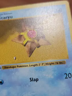 ⭐1st Edition Shadowless Staryu 65/102 Base Set Pokemon Card WOTC 1999 MP! - Image 2