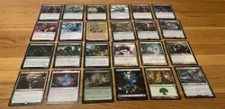 Green MTG Cards Lot Rare Uncommon Land Foil + Commons Magic The Gathering Cards - Image 1