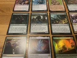Green MTG Cards Lot Rare Uncommon Land Foil + Commons Magic The Gathering Cards - Image 4