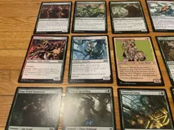 Green MTG Cards Lot Rare Uncommon Land Foil + Commons Magic The Gathering Cards - Image 5