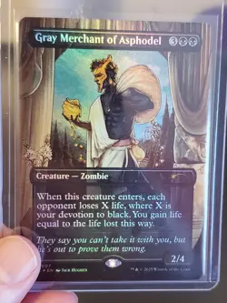 mtg Gray Merchant of Asphodel Foil Secret Lair Encyclopedia of Magic - Image 1