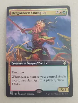 Dragonborn Champion | NM | Extended Art | Forgotten Realms Commander | AFC #314 - Image 1