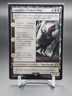 MTG Summon: Primal Odin 0121 Final Fantasy Regular Rare Enchantment Creature - Image 1