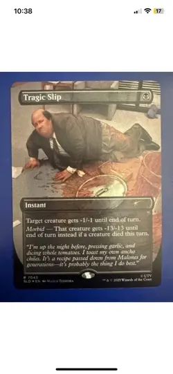 MTG The Office Tragic Slip Kevin Borderless Dwight’s Destiny Secret Lair Foil - Image 1