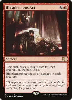 1x Blasphemous Act NM Eng MTG - Crimson Vow Commander - Image 1