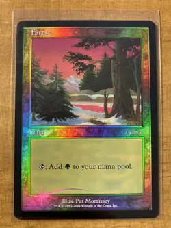 MTG✨Arena League PROMO 2001 FOREST FOIL (Ice Age)✨Arena MINT Land UNPLAYED - Image 1