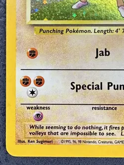 2000 Hitmonchan #8/130 Holo LP Rare Pokemon Base Set 2 Vintage WOTC - Image 2