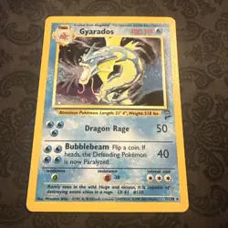 Pokemon Card Gyarados 7/130 Holo Base Set 2 - Image 1