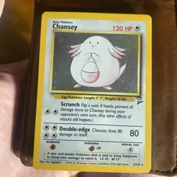 Pokemon TCG Chansey Base Set 2 - 3/130 Unlimited Holo Rare Vintage WOTC LP-NM - Image 1