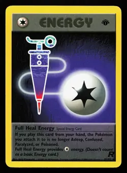 Full Heal Energy 81/82 1st Edition Team Rocket Pokemon Card - Image 1