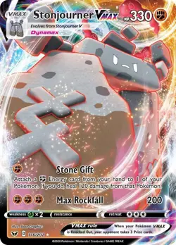 Pokemon - STONJOURNER VMAX - 116/202 - SWORD & SHIELD BASE SET - ULTRA RARE - NM - Image 1