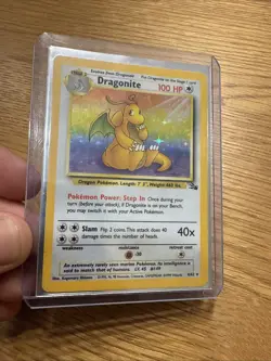 Pokemon Dragonite 4/62 - Fossil Unlimited Holo Rare Pokemon TCG Mp Moderate Play - Image 1