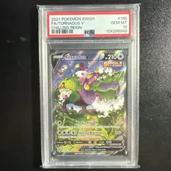 2021 POKEMON SWORD & SHIELD CHILLING REIGN #185/198 TORNADUS V FA PSA 10 - Image 1