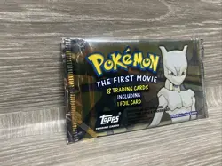 Pokemon 1999 The First Movie Topps Booster Pack Black Logo New Sealed 1 - Image 2