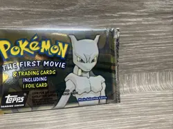 Pokemon 1999 The First Movie Topps Booster Pack Black Logo New Sealed 1 - Image 3
