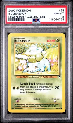 2002 Pokemon Legendary Collection Bulbasaur #68 PSA 8 - Image 1