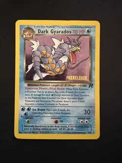 Pokemon TCG Dark Gyarados (Prerelease) 08/82 Wotc Promo Holo - Image 1
