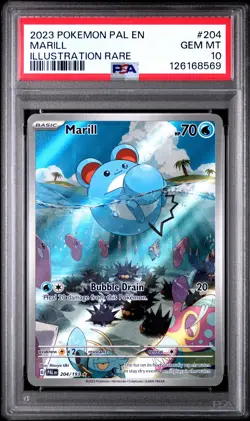 2023 POKEMON PAL EN-PALDEA EVOLVED ILLUSTRATION RARE #204 MARILL PSA 10 - Image 1