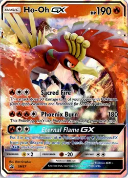 Ho-Oh GX SM57 Black Star Promo Pokemon Card Trading Card TCG - Image 1