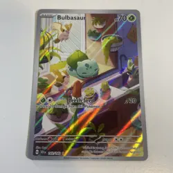 Pokemon TCG Bulbasaur Stellar Crown Illustration Holo Card 143/142 - Image 1