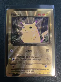 Gold Metal Pikachu Celebrations 25th Anniversary Card UPC 058/102 NM - Image 1