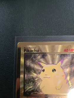 Gold Metal Pikachu Celebrations 25th Anniversary Card UPC 058/102 NM - Image 3