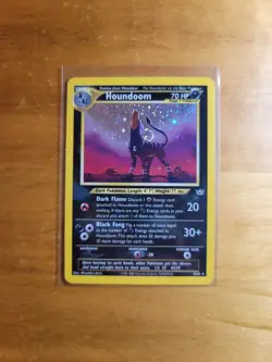 Houndoom 08/64 Neo Revelation Holo and Suicune 27/64 non holo Pokemon Cards - Image 1
