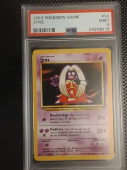 Pokemon Jynx Basic-Vintage Non-Holo Card 31/102 Base Set 1999 PSA 9 - Image 1