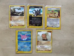 5 x Vintage Pokemon e-Series cards bundle - Aquapolis, Expedition, Dragon - Image 1