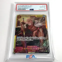 PSA 10 2024 ONE PIECE Card SILVERS RAYLEIGH OP08-118 SEC TWO LEGENDS BANDAI - Image 1