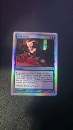 Gifts Given - MTG - Secret Lair / Unhinged Promo - Ultra Rare Holiday Card / LP - Image 1
