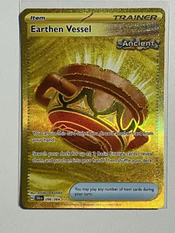 Pokemon Earthen Vessel 096/064 Shrouded Fable SFA Gold Hyper Rare Card, NM - Image 1