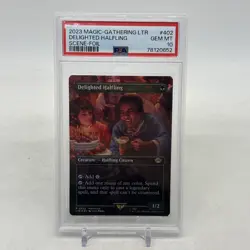 MTG Delighted Halfling The Lord of the Rings: Tales of Middle-Earth Foil Psa 10! - Image 1