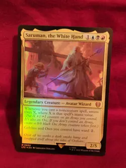 Saruman, the White Hand 0008 Mythic Foil Lord of the Rings Commander MTG NM - Image 1