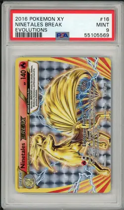 2016 Pokemon XY Evolutions Ninetales Break #16 PSA 9 - Image 1