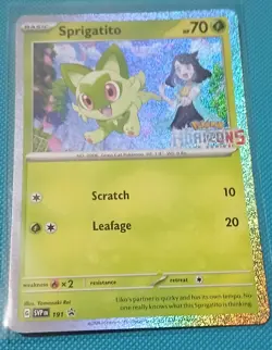 Pokemon TCG Sprigatito SVP 191 Blackstar Promo (stamped) Horizons - Image 1
