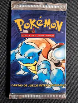 Pokemon Base Set Spanish Booster Pack- Blastoise Artwork - Sealed - Image 1