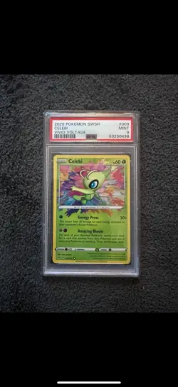 2020 Pokemon - Celebi 009/185 - Amazing Rare PSA 9 Mint Vivid Voltage Swsh - Image 1
