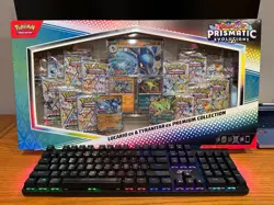 Pokemon Prismatic Evolutions Lucario & Tyranitar EX Premium Collection *SEALED* - Image 1